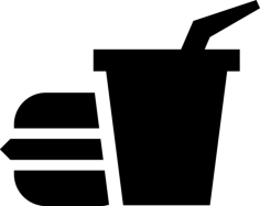 Fast Food Burger And Drink Vinyl Svg File, Free Vectors File
